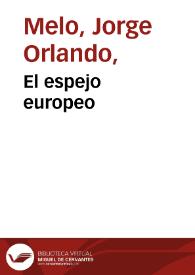 El espejo europeo | Biblioteca Virtual Miguel de Cervantes