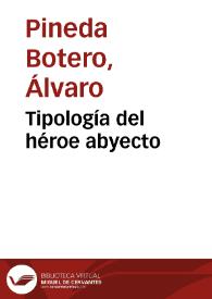 Tipología del héroe abyecto | Biblioteca Virtual Miguel de Cervantes