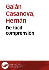 De fácil comprensión | Biblioteca Virtual Miguel de Cervantes