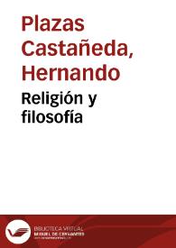 Religión y filosofía | Biblioteca Virtual Miguel de Cervantes