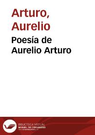 Poesía de Aurelio Arturo | Biblioteca Virtual Miguel de Cervantes