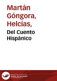 Del Cuento Hispánico | Biblioteca Virtual Miguel de Cervantes