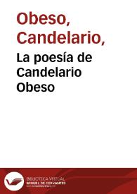 La poesía de Candelario Obeso | Biblioteca Virtual Miguel de Cervantes