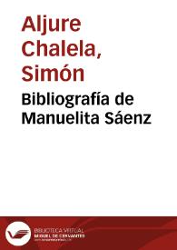 Bibliografía de Manuelita Sáenz | Biblioteca Virtual Miguel de Cervantes