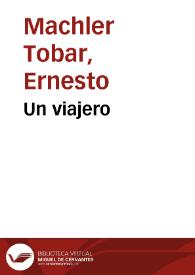 Un viajero | Biblioteca Virtual Miguel de Cervantes