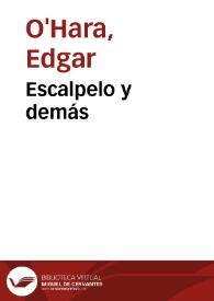 Escalpelo y demás | Biblioteca Virtual Miguel de Cervantes