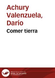 Comer tierra | Biblioteca Virtual Miguel de Cervantes