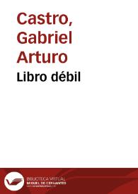 Libro débil | Biblioteca Virtual Miguel de Cervantes