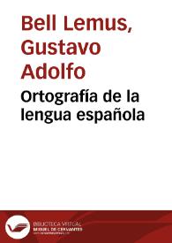 Ortografía de la lengua española | Biblioteca Virtual Miguel de Cervantes