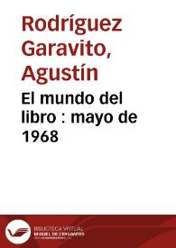 El mundo del libro : mayo de 1968 | Biblioteca Virtual Miguel de Cervantes