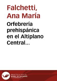 Orfebrería prehispánica en el Altiplano Central colombiano | Biblioteca Virtual Miguel de Cervantes