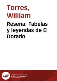 Reseña: Fabulas y leyendas de El Dorado | Biblioteca Virtual Miguel de Cervantes