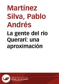 La gente del río Querarí: una aproximación | Biblioteca Virtual Miguel de Cervantes