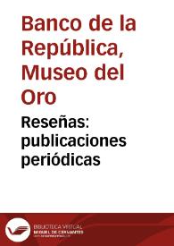 Reseñas: publicaciones periódicas | Biblioteca Virtual Miguel de Cervantes