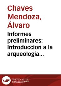 Informes preliminares: Introduccion a la arqueologia de Fortalecillas-1979 / Datos culturales de los grupos indígenas de la antigua gobernación de Cartagena, en los cronistas de los siglos XVI y XVII | Biblioteca Virtual Miguel de Cervantes