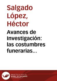 Avances de Investigación: las costumbres funerarias prehispánicas en el curso alto del río Calima | Biblioteca Virtual Miguel de Cervantes