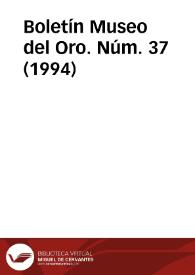 Boletín Museo del Oro. Núm. 37 (1994) | Biblioteca Virtual Miguel de Cervantes