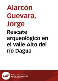 Rescate arqueológico en el valle Alto del río Dagua | Biblioteca Virtual Miguel de Cervantes