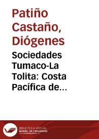 Sociedades Tumaco-La Tolita: Costa Pacífica de Colombia y Ecuador | Biblioteca Virtual Miguel de Cervantes