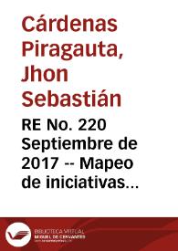 RE No. 220 Septiembre de 2017 -- Mapeo de iniciativas de educación económica y financiera en Colombia | Biblioteca Virtual Miguel de Cervantes