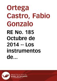 RE No. 185 Octubre  de 2014 -- Los instrumentos de pago electrónicos al por menor y su integración con los sistemas de compensación y liquidación | Biblioteca Virtual Miguel de Cervantes