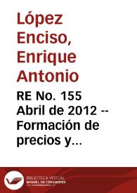 RE No. 155 Abril  de 2012 -- Formación de precios y salarios en Colombia | Biblioteca Virtual Miguel de Cervantes