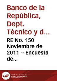 RE No. 150 Noviembre  de 2011 -- Encuesta de expectativas de octubre de 2011 | Biblioteca Virtual Miguel de Cervantes