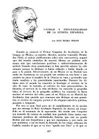 Unidad y universalidad de la lengua española / por José María Pemán | Biblioteca Virtual Miguel de Cervantes