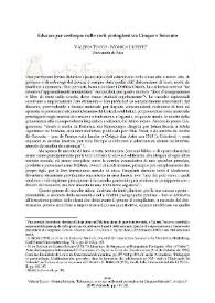 Educare "per sentenças" nelle corti portoghesi tra Cinque e Seicento / Valeria Tocco, Monica Lupetti | Biblioteca Virtual Miguel de Cervantes