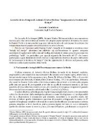 "La noche de los tiempos" di Antonio Muñoz Molina: "traspasando la frontera del tiempo" / Antonio Candeloro | Biblioteca Virtual Miguel de Cervantes