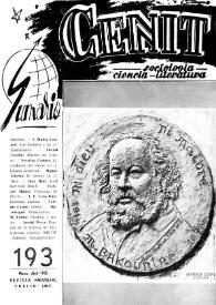 Cenit : Revista de Sociología, Ciencia y Literatura. Año XX, núm. 193, marzo-abril 1970 | Biblioteca Virtual Miguel de Cervantes