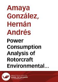 Power Consumption Analysis of Rotorcraft Environmental Control Systems = Análisis del consumo de energía efectuado por el sistema de control ambiental en helicópteros | Biblioteca Virtual Miguel de Cervantes