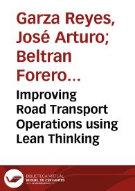 Improving Road Transport Operations using Lean Thinking | Biblioteca Virtual Miguel de Cervantes