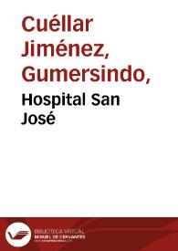 Hospital San José | Biblioteca Virtual Miguel de Cervantes