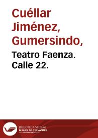 Teatro Faenza. Calle 22. | Biblioteca Virtual Miguel de Cervantes