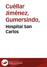 Hospital San Carlos | Biblioteca Virtual Miguel de Cervantes