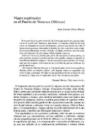 Viajes espirituales en el Puerto de Veracruz (México) / Juan Antonio Flores Martos | Biblioteca Virtual Miguel de Cervantes