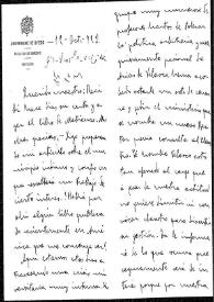 Carta de José María Ots a Rafael Altamira. Oviedo, 12 de octubre de 1923 | Biblioteca Virtual Miguel de Cervantes