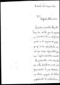 Carta de José María Ots a Rafael Altamira. Oviedo, 14 de enero de 1924 | Biblioteca Virtual Miguel de Cervantes