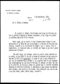 Carta de José María Ots a Rafael Altamira. Sevilla, 3 de noviembre de 1930 | Biblioteca Virtual Miguel de Cervantes