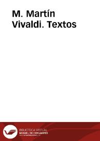 María Teresa Martín Vivaldi. Textos | Biblioteca Virtual Miguel de Cervantes