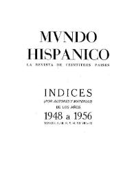 Mundo Hispánico. Índices 1948-1971 | Biblioteca Virtual Miguel de Cervantes