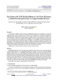 Incidencia de "Xylella fastidiosa" en las Islas Baleares y distribución potencial en la península ibérica / Oliver Gutiérrez Hernández y Luis V. García | Biblioteca Virtual Miguel de Cervantes