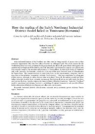 How the replica of the Italy’s Northeast Industrial District model failed in Timisoara (Romania) / Marina Bertoncin, Andrea Pase, Daria Quatrida and Alessandra Scroccaro | Biblioteca Virtual Miguel de Cervantes