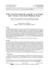 Urban heat island analysis using the ‘local climate zone’ scheme in Presidente Prudente, Brazil / Renata dos Santos Cardoso and Margarete Cristiane de Costa Trindade Amorim | Biblioteca Virtual Miguel de Cervantes