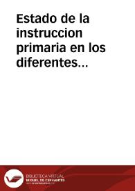 Estado de la instruccion primaria en los diferentes paises de Europa / informacion extraida de las revistas Westmister Review y Chambers' Magazine | Biblioteca Virtual Miguel de Cervantes