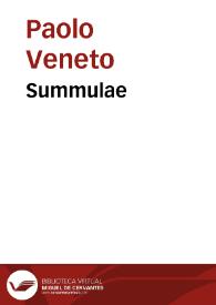 Summulae | Biblioteca Virtual Miguel de Cervantes