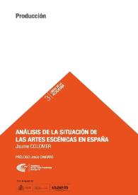 Estudio sobre la situación de las Artes Escénicas en España | Biblioteca Virtual Miguel de Cervantes