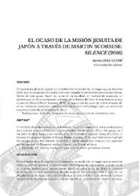 El ocaso de la misión jesuita de Japón a través de Martin Scorsese: "Silence" (2016) / Kevin Díaz Alché | Biblioteca Virtual Miguel de Cervantes