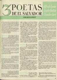 Tres poetas de El Salvador. Alfredo Espino, Serafín Quiteño, Claudia Lars / por Hugo Lindo | Biblioteca Virtual Miguel de Cervantes